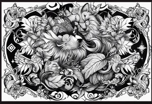 ok change characters with animals tattoo idea