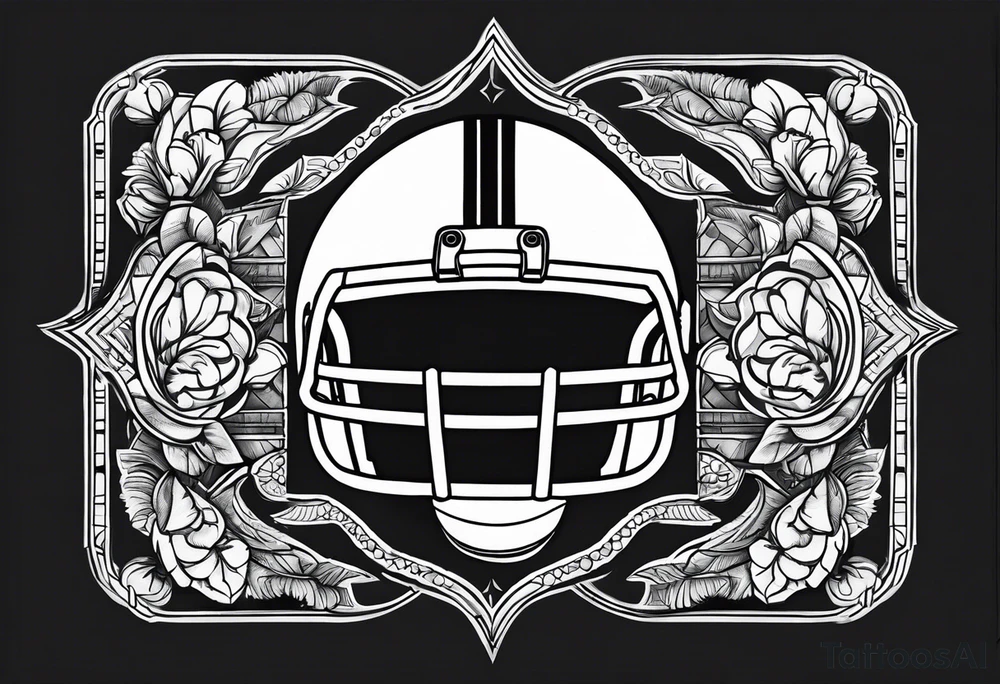 American football mural tattoo idea