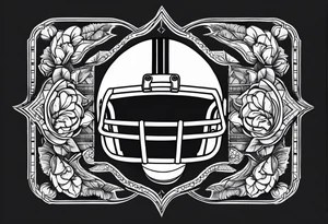 American football mural tattoo idea