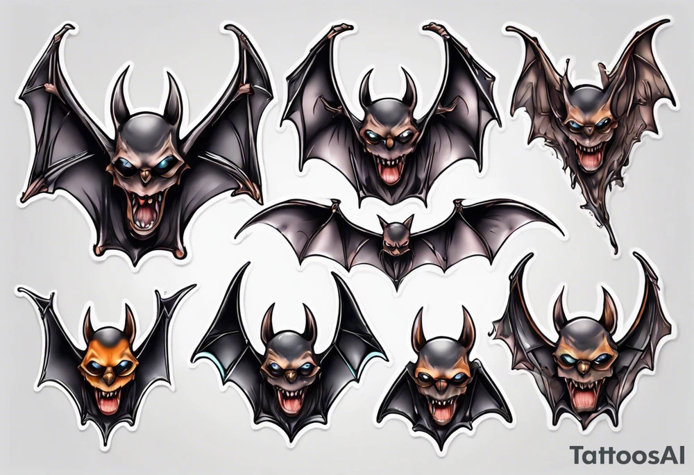 bat tattoo idea