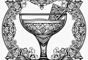 coupe cocktail glass
 glass tattoo idea