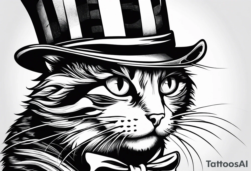 cat in the hat punk rock tattoo idea