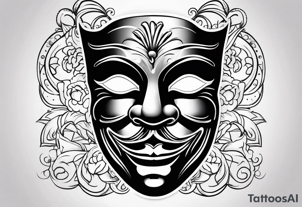 Comedy and Tragedy masks tattoo idea