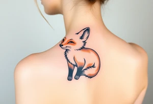 a cute little fox tattoo idea