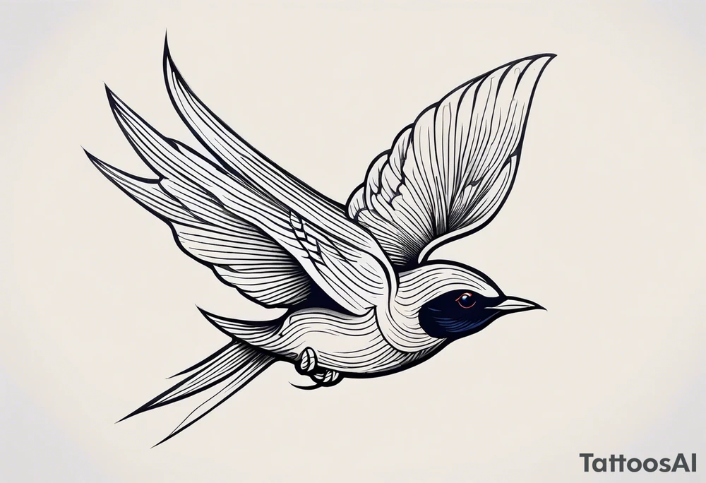 Traditional swallow tattoo idea