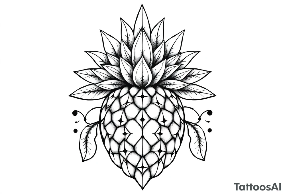 Crowned pineapple vagina , tattoo idea