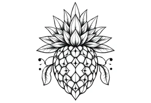 Crowned pineapple vagina , tattoo idea