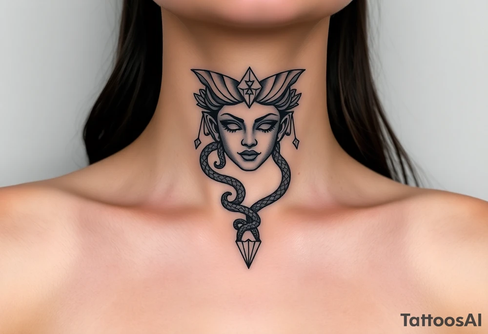 Small Medusa tattoo idea