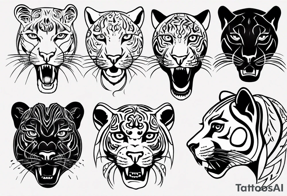Panther body tattoo idea