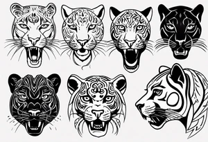 Panther body tattoo idea