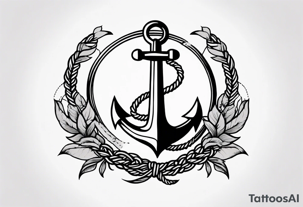 Timeless Anchor with Rope tattoo idea