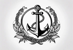 Timeless Anchor with Rope tattoo idea