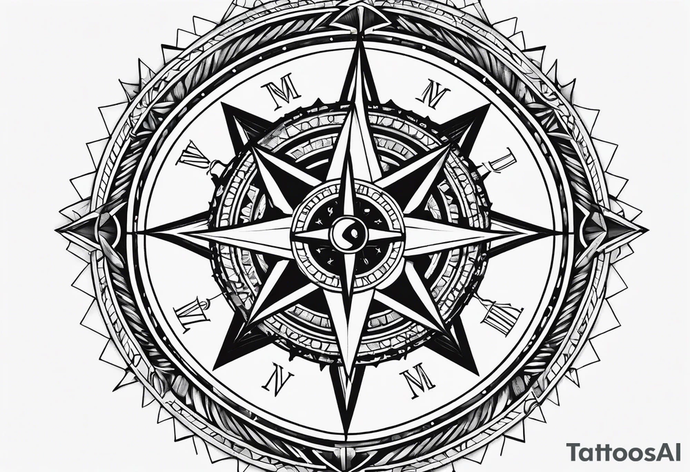 compass tattoo idea