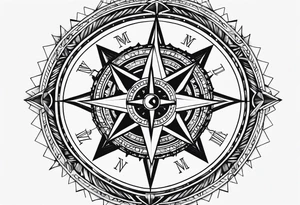 compass tattoo idea