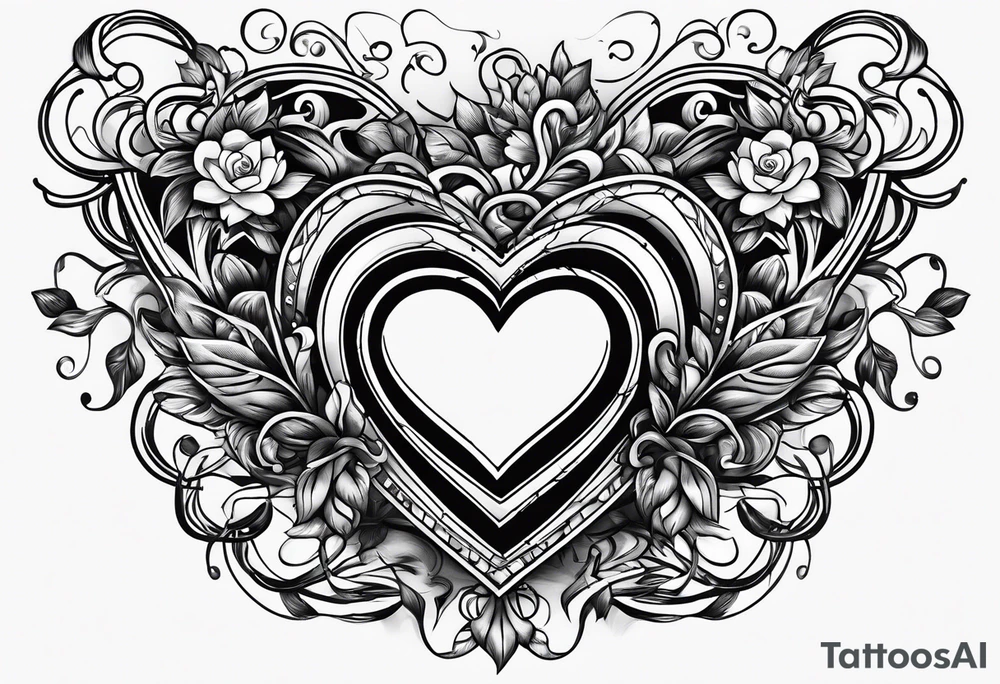 Heart with the letters SM tattoo idea