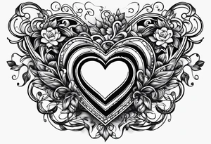 Heart with the letters SM tattoo idea