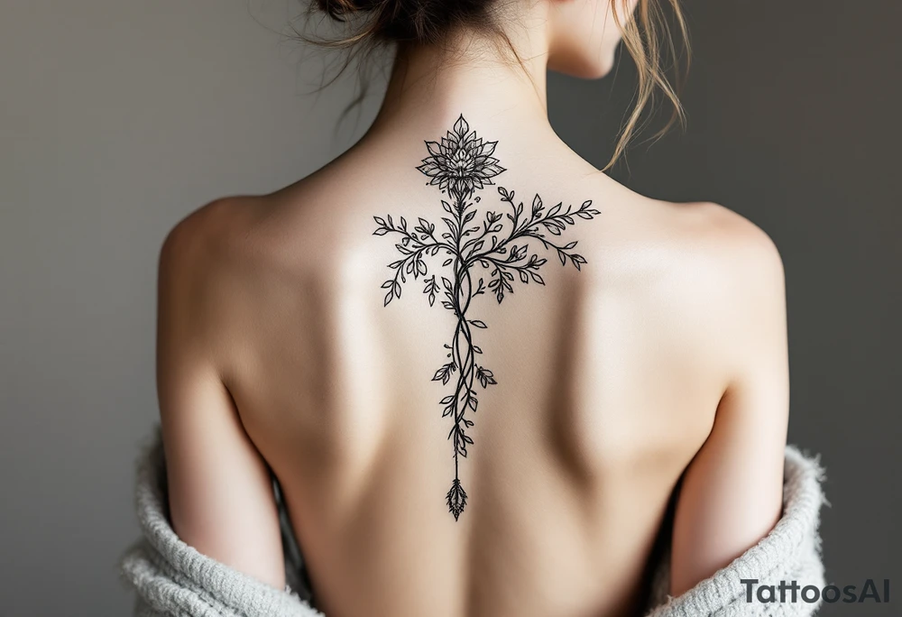 something very sexy but beautiful covers the whole back tattoo idea