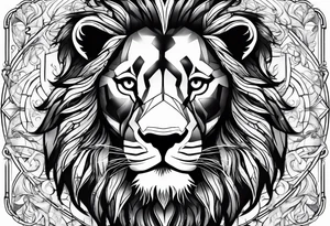 Lion and strength tattoo idea