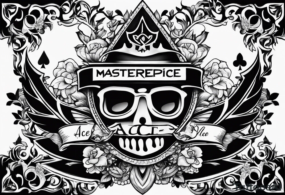 Neck tattoo saying Ace reversed filled in like nle choppas neck tattoo tattoo idea