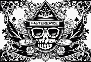 Neck tattoo saying Ace reversed filled in like nle choppas neck tattoo tattoo idea