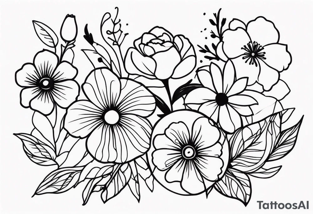 Flowers tattoo idea