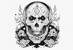 Horror theme sleeve tattoo idea