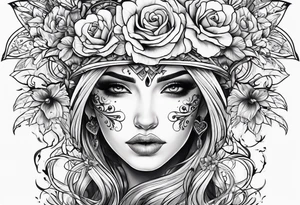 Girl falls in love with death tattoo idea