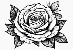 wilderness with roses as sun tattoo idea