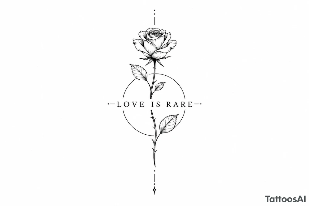 Love is rare tattoo idea