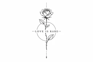 Love is rare tattoo idea