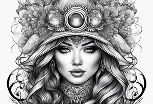jellyfish woman tattoo idea