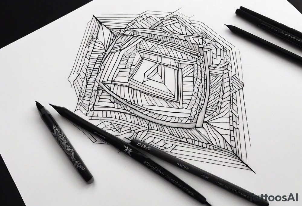 lines on hand tattoo idea