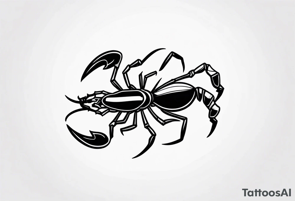 small cartoon scorpion tattoo idea