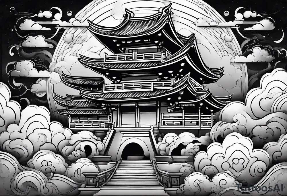 thick clouds neojapanese tattoo idea