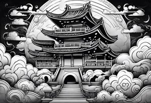 thick clouds neojapanese tattoo idea