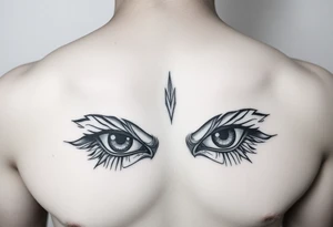 Eyes big and small on my chest tattoo idea