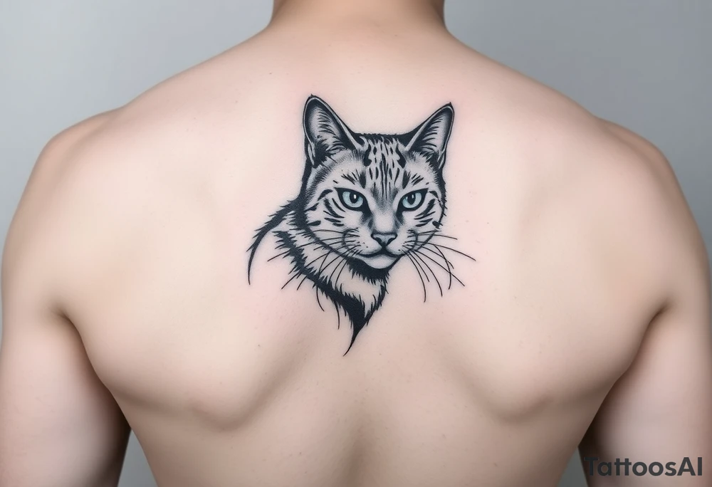 black cat tattoo idea