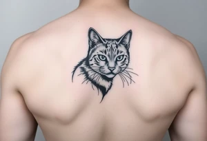 black cat tattoo idea