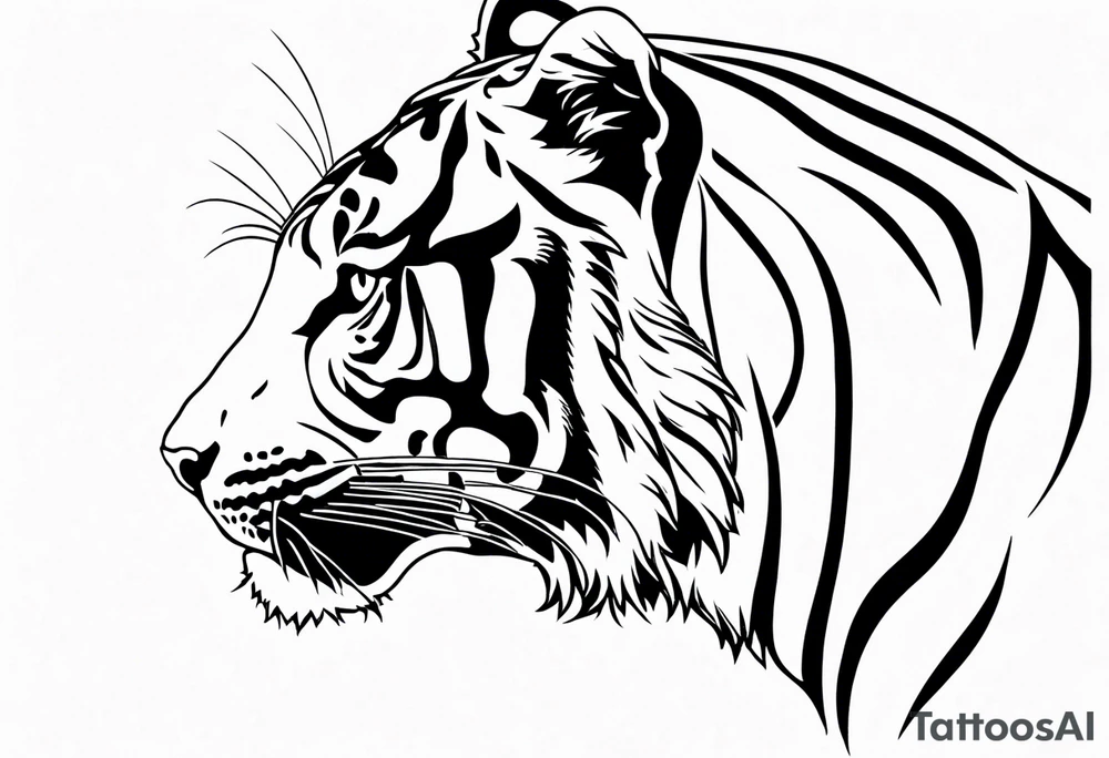 Memorial piece including a tiger on forearm. Very minimalist design.
Make a place for lettering on top and bottom tattoo idea