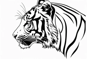 Memorial piece including a tiger on forearm. Very minimalist design.
Make a place for lettering on top and bottom tattoo idea