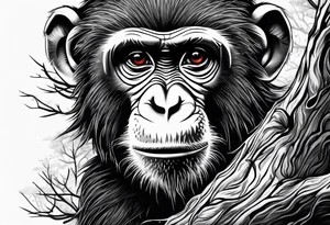 monkey in a tree tattoo idea
