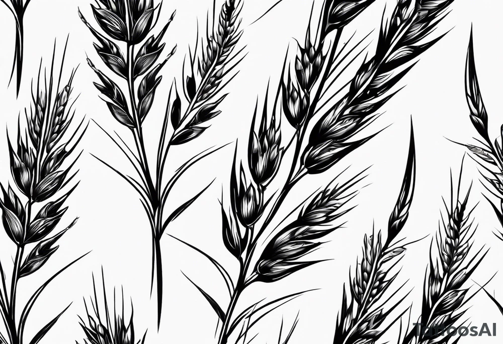 need a shape of a wheat spike and inside it write
(ستملأ الوادي سنابل…) tattoo idea
