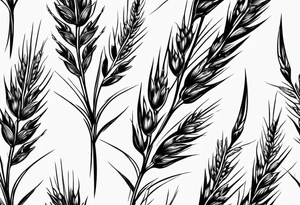 need a shape of a wheat spike and inside it write 
(ستملأ الوادي سنابل…) tattoo idea
