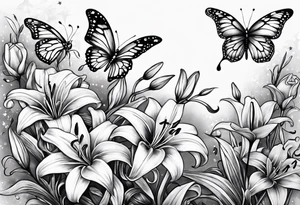 Children names stars lillies books fantasy butterflies tattoo idea