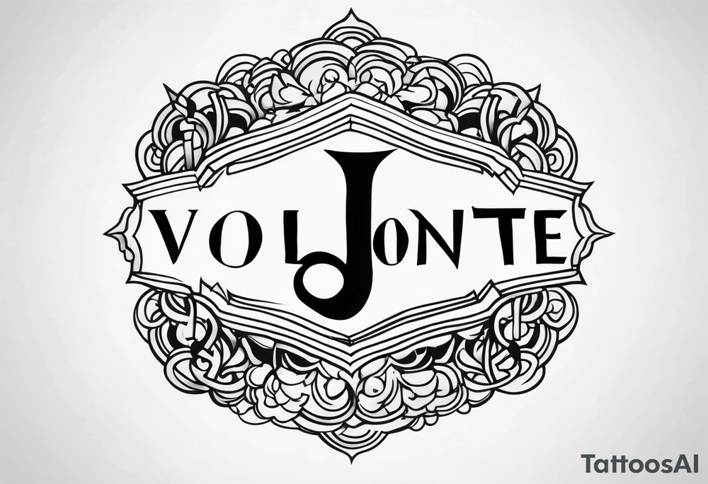 WORD VOLONTÉ IN TATOO tattoo idea