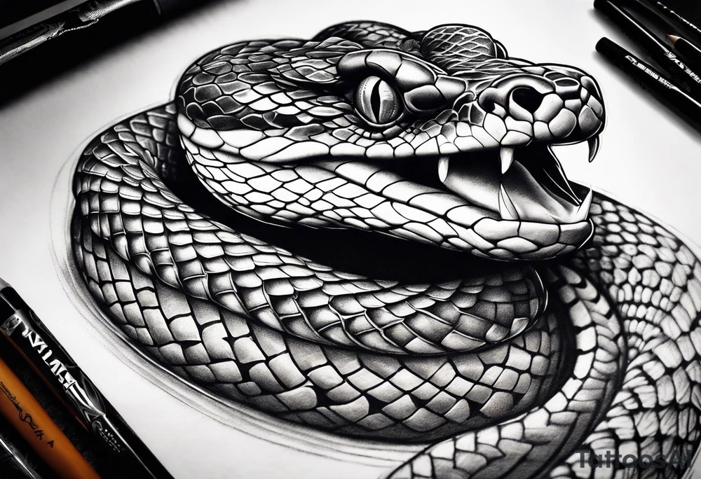 More Agressive Snake tattoo idea