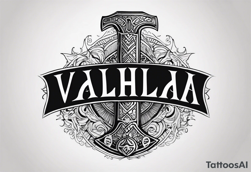 Valhalla axe tattoo idea