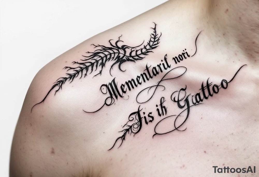 memento mori quote tattoo idea