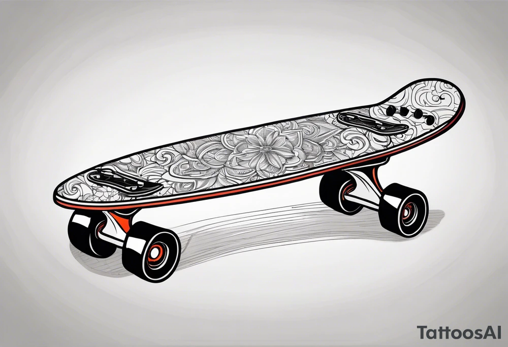 Retro Skateboard tattoo idea