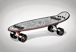 Retro Skateboard tattoo idea